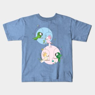 Parrots and Cockatoos Cute Design Kids T-Shirt